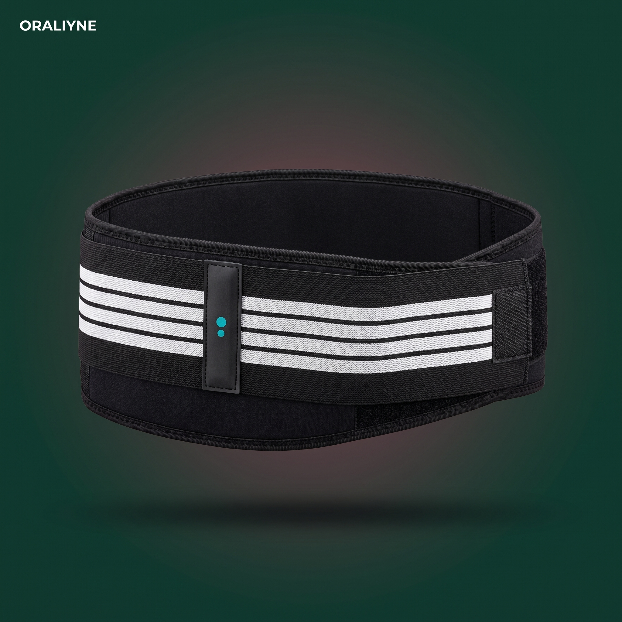 Oraliyne SI-Joint Relief Belt - black lumbar support belt with striped elastic strap