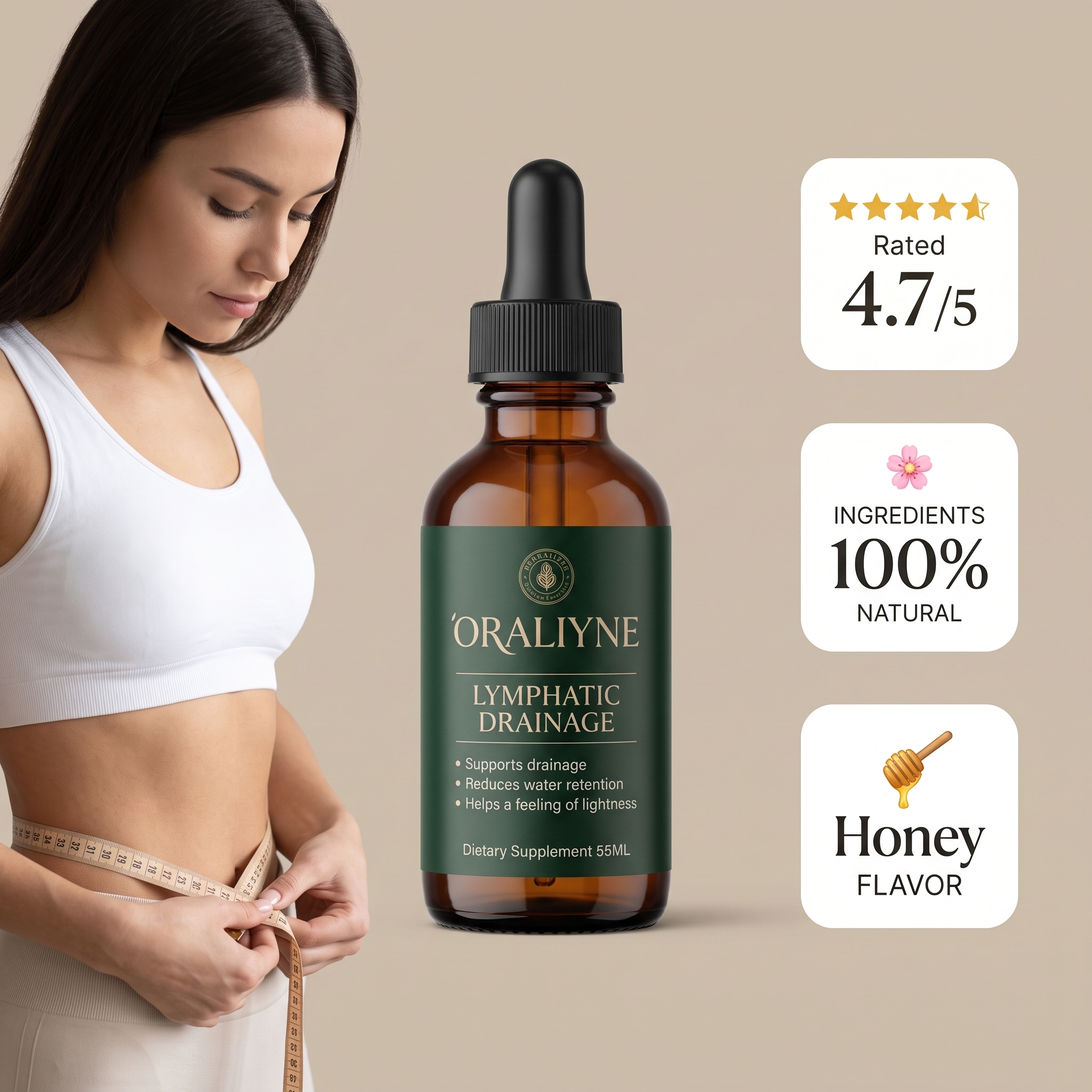Oraliyne Lymphatic Drainage Drops bottle